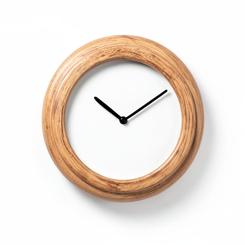 Ajanta Round Wooden Frame Wall Clock